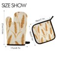 thumbnail image 2 of Yayeee Oven Mitts and Pot Holder Set of 4 Heat Resistant Kitchen Gloves Baking Hot Pad, Wheat Ears Pattern, 2 of 5