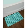 thumbnail image 2 of Abstract Bath Mat, Modernistic Funny Pattern with Quirky Doodle Shapes and Lines, Plush Bathroom Decor Mat with Non Slip Backing, 29.5" X 17.5", Sea Blue Apple Green, by Ambesonne, 2 of 2