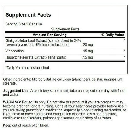 Swanson Herbal Extract Memory Complex 60 Capsules