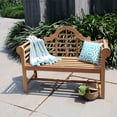 thumbnail image 3 of Cambridge Casual Willem Outdoor Teak Bench - Brown, 3 of 8