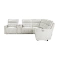 thumbnail image 3 of Pemberly Row 6-Piece Fabric Modular Power Reclining Sectional in White, 3 of 9