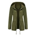thumbnail image 2 of APEXFWDT Rain Jacket Women Hooded Lightweight Raincoat with Lined Outdoor Waterproof Windbreaker Jackets with Pockets, 2 of 6