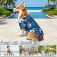 thumbnail image 2 of Police Back the Blue Tropical Hawaiian Shirt, Law Enforcement Theme Button Down Shirt for Adults or Dogs, Cuban Collar, Short Sleeve Polyester Summer Shirt, 2 of 8