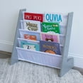 thumbnail image 5 of Humble Crew Inspire Kids Bookshelf with Four Shelves Book Organizer, Grey & White, 5 of 9