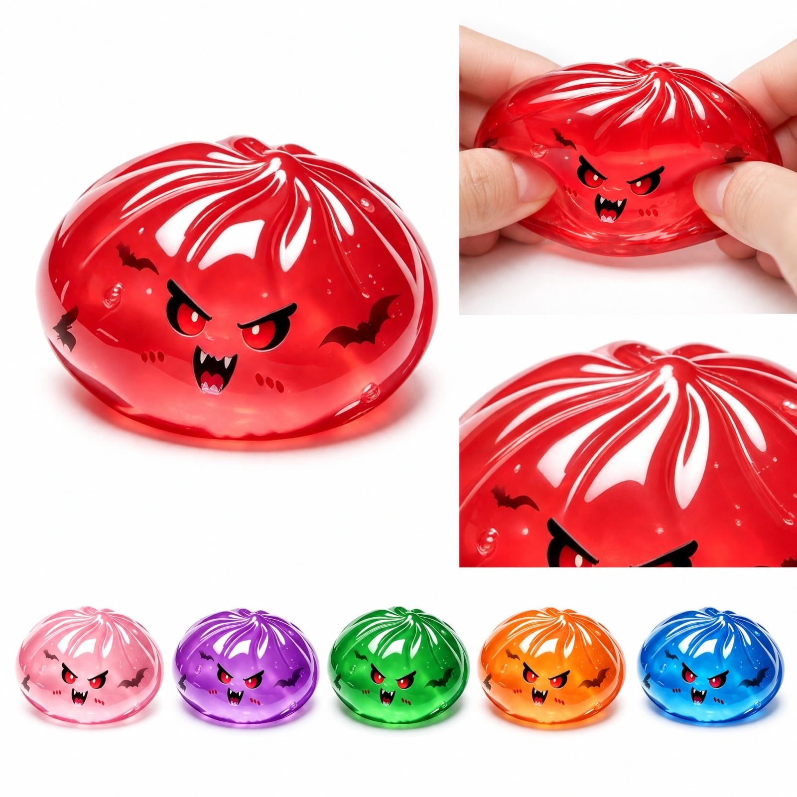 Halloween Dumpling, Halloween Dumpling Squishy with Box, Dumplings Sensory Squeeze Toy for Stress Relief