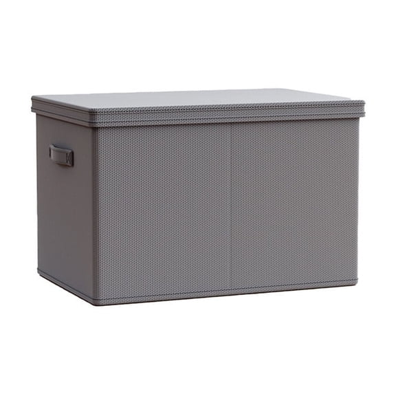 SouMaox Storage Basket Heavy-duty Foldable Box Reinforced Handle Wardrobe Organizer Blanket Sorting Container for Moving Dormitory Closet