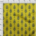 thumbnail image 2 of oneOone Polyester Lycra Fabric Leaves & Paisley Block Printed Fabric 1 Yard 56 Inch Wide, 2 of 4