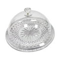 thumbnail image 4 of Cake Plate Cookie Tray Food Platter with Dustproof PET Lid for Kitchen Fruit Shop and Appetizer Service, 4 of 9