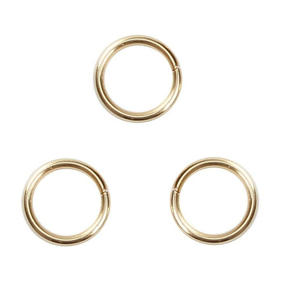 J240 - 50 pcs Stainless Steel Open Jump Rings 10mm - 16 Gauge (1.2mm Thick) - Gold Plated - High Quality!