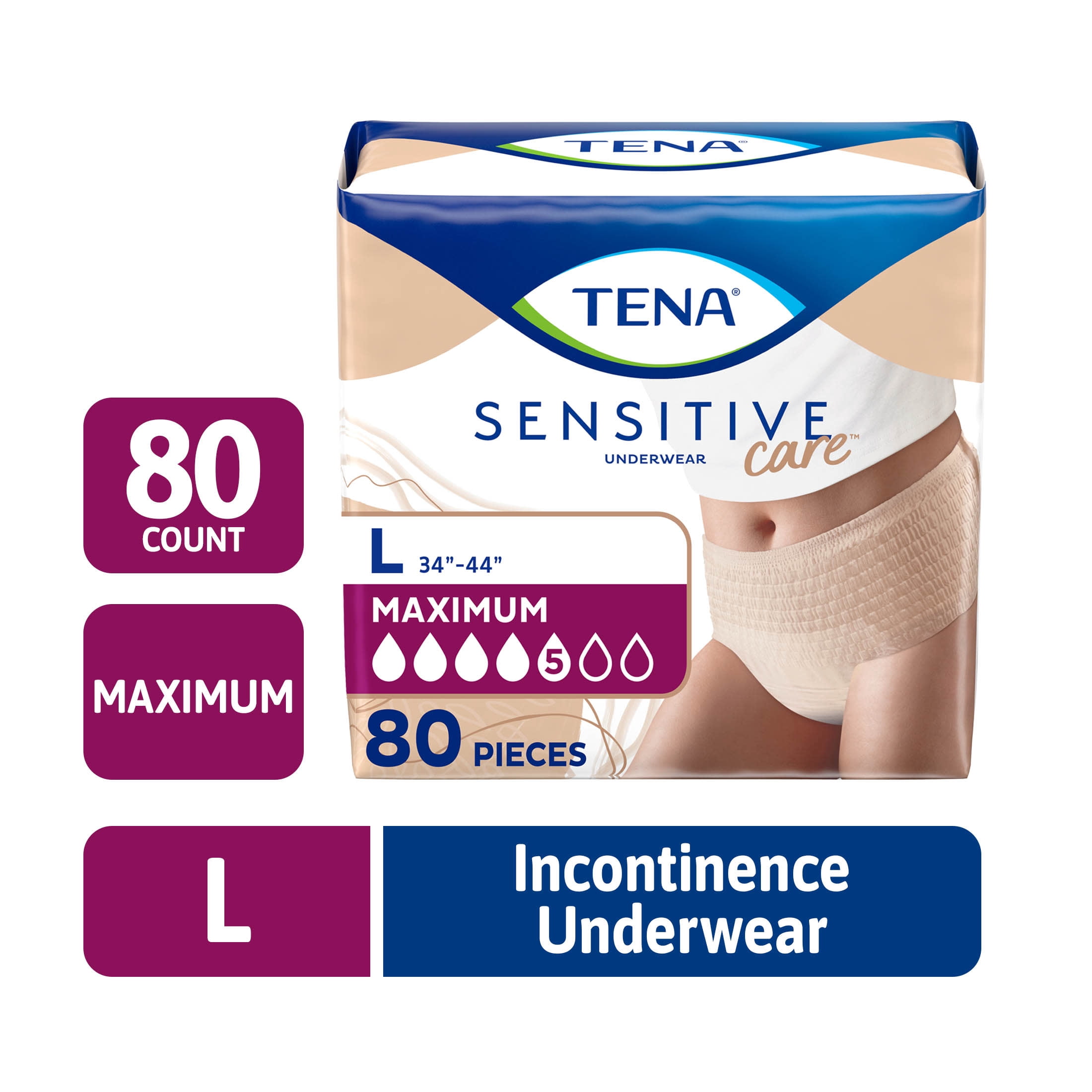 TENA, Incontinence Underwear for Women, S/M, 72 Count - Walmart.com