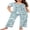 Begonia Grayish Blue, variant on Women's Pajama Set 2 Piece Sleepwear Henley Neck Short Sleeve Top and Long Pants with Pockets