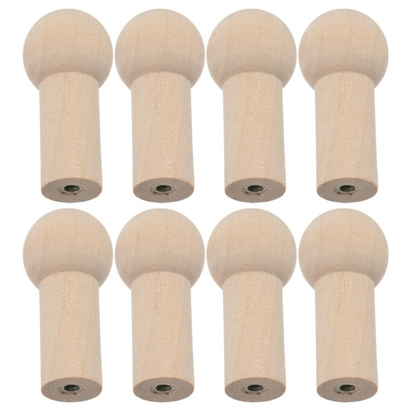 GOOHOCHY Screw On Shaker Pegs Wooden 8Pcs Set 2in X 0.9in X 0.6in