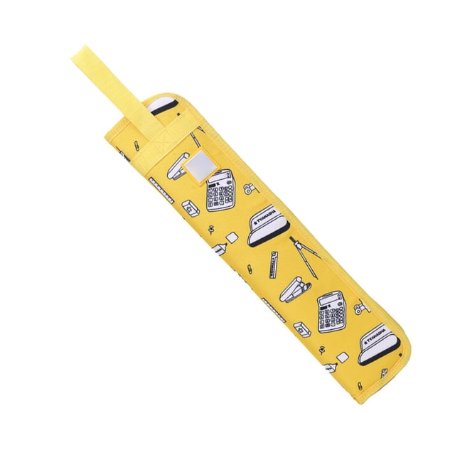 Cateissary Soporte para baquetas, estuche para baquetas, bolsa colgante, bolsa transpirable de gran capacidad para artistas, adolescentes, Almacenamiento y organización del hogar papeleria amarilla