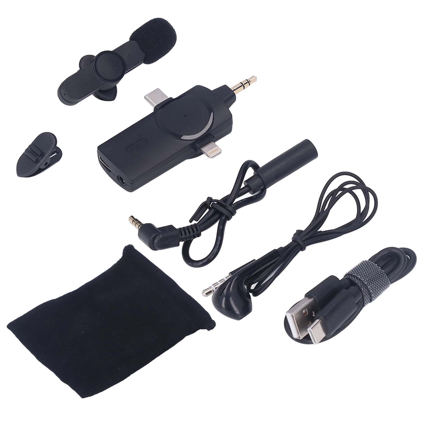 Lapel Mic, Noise Reduction 120m Transmission Distance Wireless Lavalier