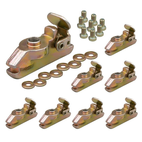 (8 Pack) E-Track Threaded Fitting for Customising E-Track System - Bolt On Secure Your Custom Attachment 1330 lbs WLL - E-Track Accessories for Enclosed Trailer, Cargo Truck