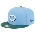 thumbnail image 3 of Men's New Era  Sky Blue/Cilantro Cincinnati Reds 1988 MLB All-Star Game 59FIFTY Fitted Hat, 3 of 5