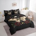 thumbnail image 4 of Manfei Hippie Butterfly Animal 7 Pieces Bedding Comforter Set, Bohemian Rustic Moth Full Bedding Set, Farmhouse Flower Reversible Fitted Sheet Flat Sheet, Luxury Bedroom Decor, 4 of 8