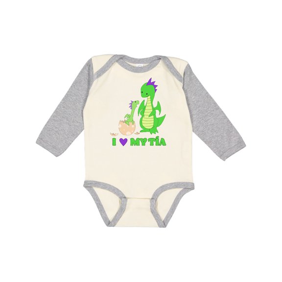 Inktastic I Love My TÃa Boys or Girls Long Sleeve Baby Bodysuit
