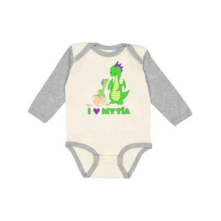 

Inktastic I Love My Tía Gift Baby Boy or Baby Girl Long Sleeve Bodysuit