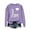Purple, variant on Busydd Women's Sweatshirts Trendy Love Heart Print Womens Tops Loose Comfy Crewneck Women's Long Sleeve Tops S