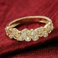 thumbnail image 3 of Lakshya Jewel LLC Cubic Zirconia Wedding 14K Yellow Gold Over Trio His And Her Bridal Ring Set, 3 of 6