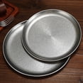 thumbnail image 4 of SHISUYAN Plateau Alimentaire Assiette Alimentaire en Acier Inoxydable Assiette Ronde pour Barbecue Assiette pour Steak, 4 of 8