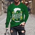 thumbnail image 1 of Amzcrzy Sudadera Para Hombre, Moda Para Hombre, Estampado, Cuello Redondo, Camiseta Casual, Manga Larga, Camiseta Verde, S, 1 of 5