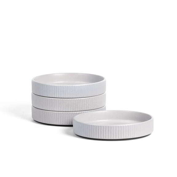 Stone Lain Haven 4-Piece Pasta Bowl Set Stoneware, Service for 4, Grey