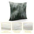 thumbnail image 4 of Qinduosi Throw Pillow Cover Misty Forest, Pillow Cover " Nature Pine Trees Scenic Foggy Mountain Cool Woodsy Landscape Woodland Room Decor for Living Room Couch Cushion Bed Indoor Outdoor Home Decor, 4 of 5