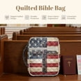 thumbnail image 7 of Xixirimido American Flag Cross Print Bible Cover Case Large Quilted Bible Carrying Case with Handles, Bible Study Supplies & Accessories Christian Gifts for Church, 7 of 7