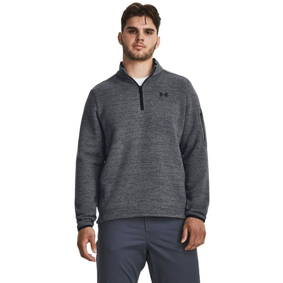 Men's Under Armour Specialist Fleece Quarter Zip Color: Pitch Gray Size: S