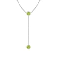 thumbnail image 1 of Angara Collier Péridot Naturel - Collier Style Lariat Péridot Rond 1.1 ct en Platine pour Femmes, 1 of 8