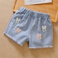 thumbnail image 2 of THDHVS Summer Jean Shorts for Girls,Kids Casual Pants,Girls Denim Shorts Summer Korean Shorts Wearing Trendy Shorts Thin and Versatile Shorts, 2 of 3
