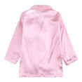 thumbnail image 6 of 9M-13T Girls Boys Silk Satin Pajamas Set All Seasons Kids Toddler Button-Down Long Sleeve and Short Sleeve Loungewear Sleepwear PJS, 6 of 10
