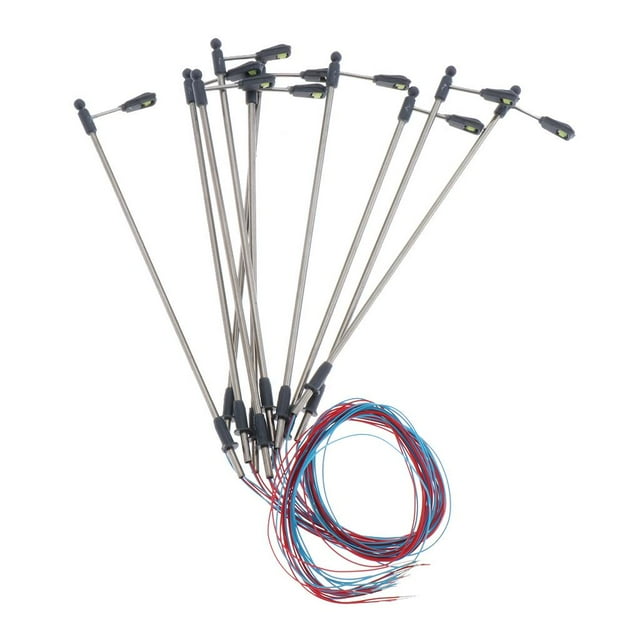 10 luces LED para farolas de tren modelo, modelo de doble cabezal, escala HO 1: 150