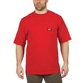 thumbnail image 3 of Milwaukee 601R-L Heavy Duty Short Sleeve Pocket Tee Shirt - Red, Large, 3 of 6