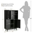 thumbnail image 4 of Canddidliike Sideboard Storage Cabinet with Door Shelf-Black, Tall Bookshelf, Book Shelves for Living Room, Home Office, Bedroom, Balcony, 4 of 9