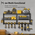 thumbnail image 3 of Power Tool Organizer for Tool Storage  Drill Holder Wall Mount with Charging Station  Tool Holder and Storage Rack for Garage Organization  Heavy Duty Metal Tool Shelf with Battery Holder, 3 of 9