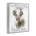 thumbnail image 3 of Stupell Industries Festive Winter Reindeer Lodge Animals Painting Gray Framed Art Print Wall Art, 11 x 14, 3 of 8