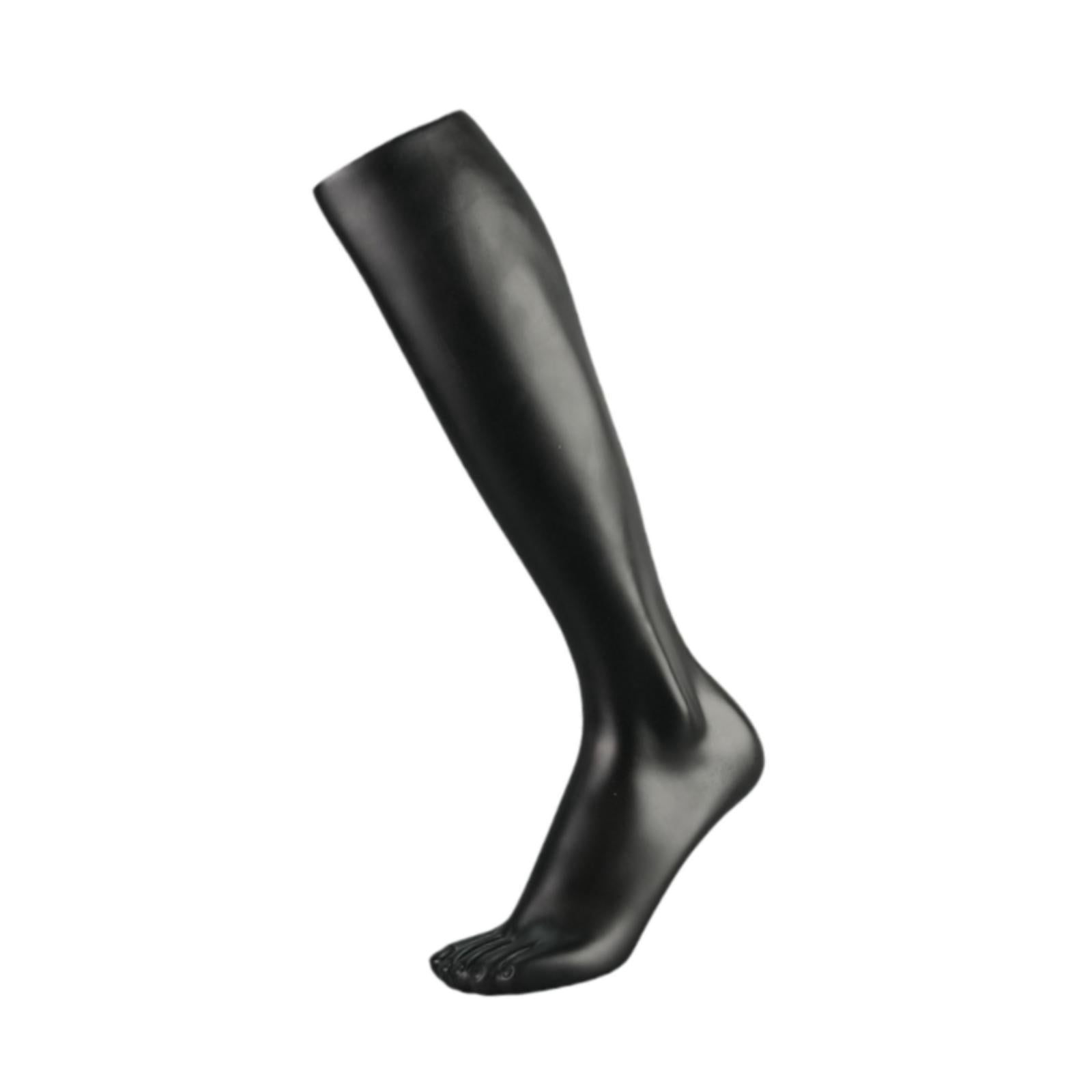 figatia Mannequin Foot Sock Model Foot Forms Photography Shoe Model Display Mannequin Leg Men for Hosiery Socks Sandals Jewelry Malls Black