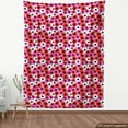 thumbnail image 3 of Abstract Fabric by the Yard, Flower Look Motif Repetitive Colorful Pattern, Decorative Upholstery Fabric for Chairs & Home Accents, Pale Taupe Hot Pink by Ambesonne, 3 of 4