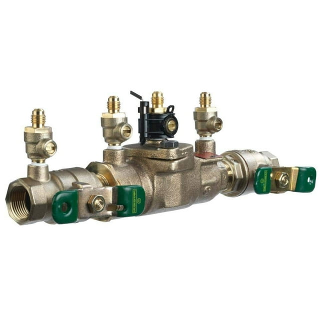 3/4 in. Bronze Double Check Valve Backflow Preventer Assembly Quarter Turn Shutoff with Freeze Sensor