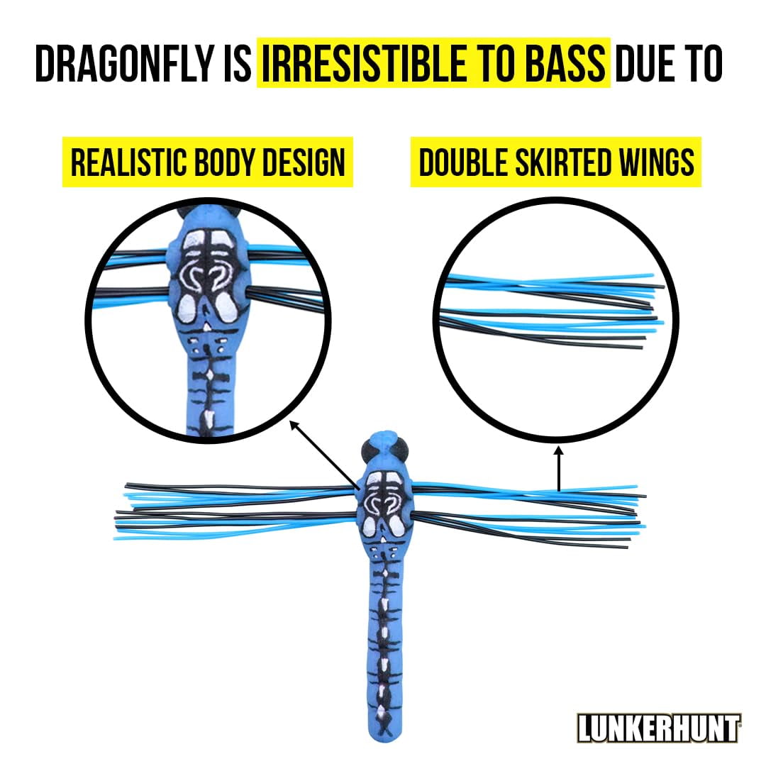 Lunkerhunt Dragonfly Lure with Double Skirted Wings Dominican Republic |  Ubuy