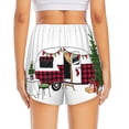 thumbnail image 3 of Picia Vintage Buffalo Plaid Christmas Camper Pattern Women's 2 in 1 Athletic Running Shorts High Waisted Workout Casual Gym Sweat Shorts with Comfy Liner Zipper Pockets-Small, 3 of 9