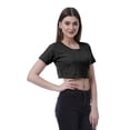 thumbnail image 4 of Moomaya T-shirt Court à Col Rond pour Femmes, Manches Courtes, Été, Coupe Ample, 4 of 7