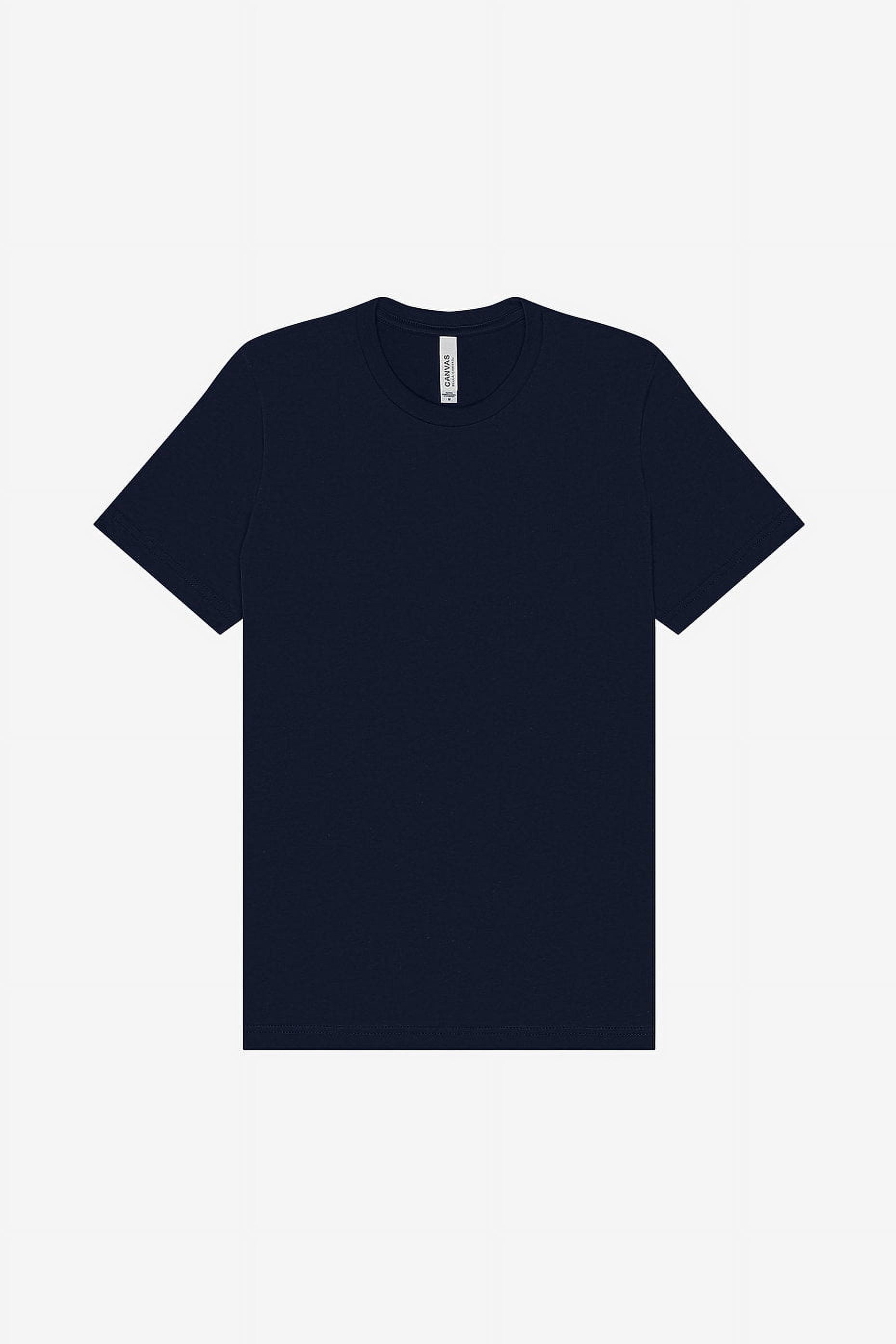 BELLA+CANVAS Adult Crew Neck Personalized T-Shirt, Create Your Own Designs, Navy, Large, Unisex