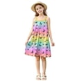 thumbnail image 6 of FAHXNVB Cami Dress for Girls Cute Graphic Print Sleeveless A-Line Swing Casual Dresses Summer Fashion Comfy Beach Dress 4-15 Years, 6 of 8
