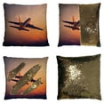 thumbnail image 1 of EREHome Airplane Reversible Mermaid Sequin Pillow Case 18x18 inches, 1 of 3