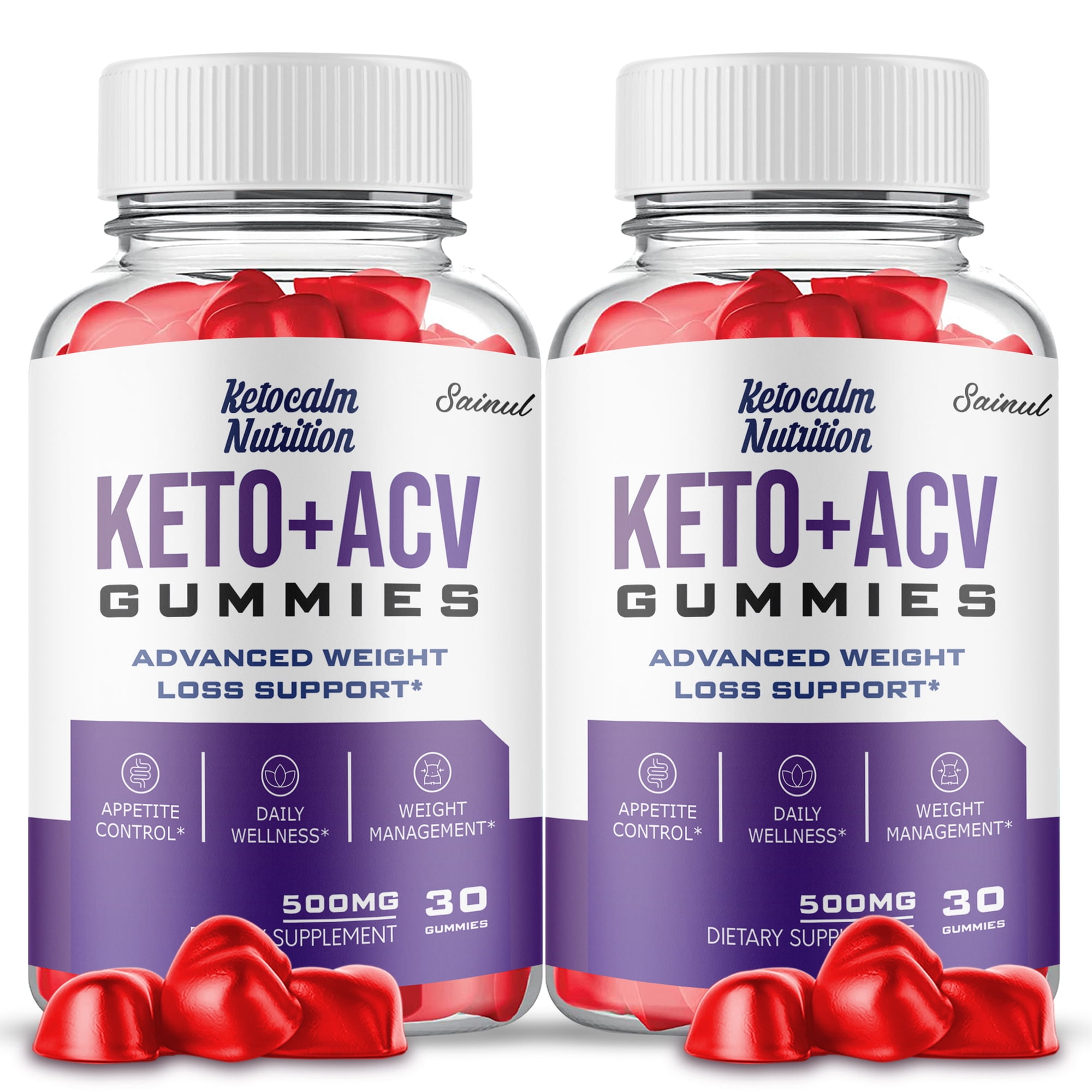 Keto Calm Nutrition Keto ACV Gummies, Maximum Strength, Apple Cider Vinegar, 2 Month Supply Dietary Supplement (2 Pack)