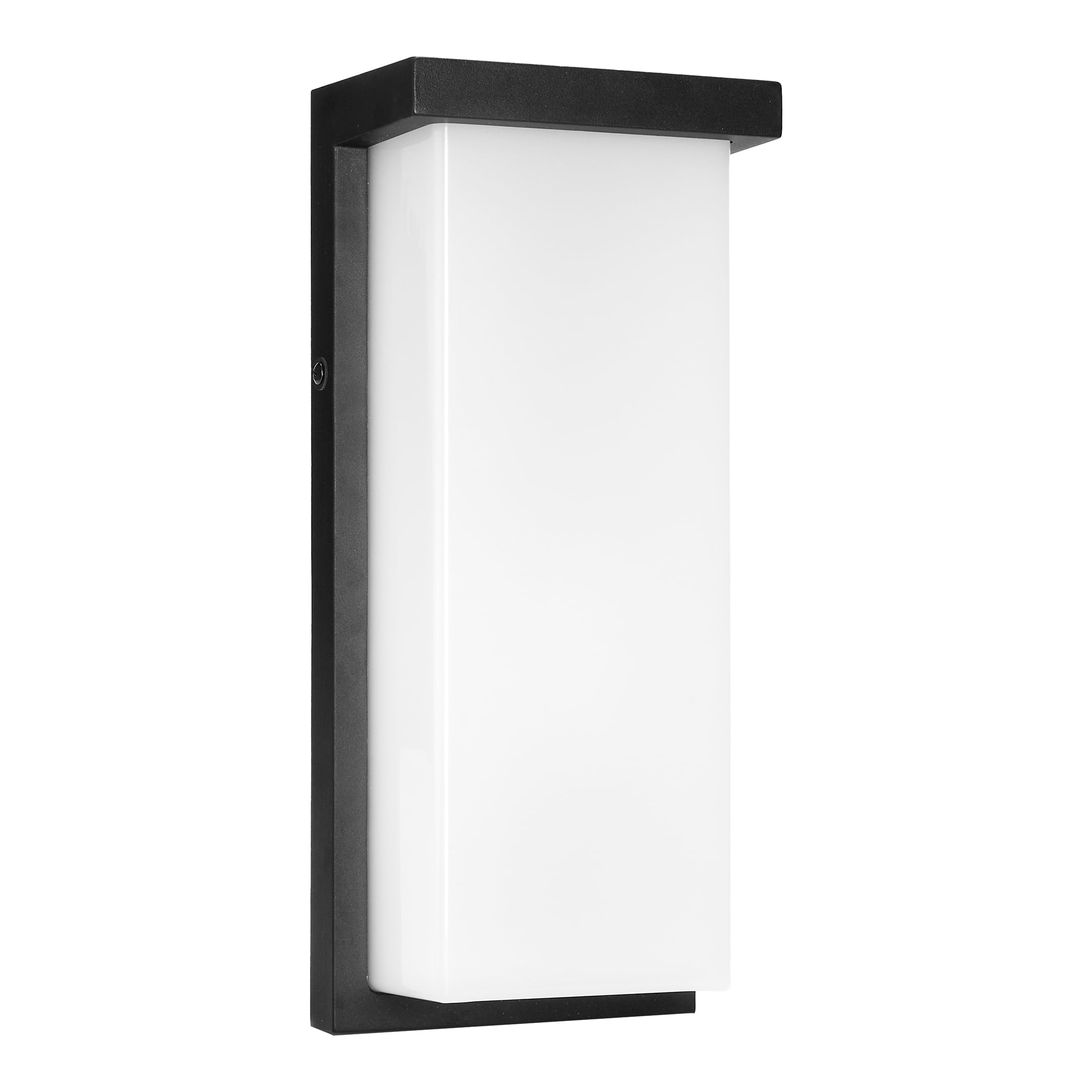 Maxxima 14" LED Outdoor Wall Light, Black w/ Frosted Lens, Modern Porch Light, 2500 Lumens, 5 CCT 2700K-5000K